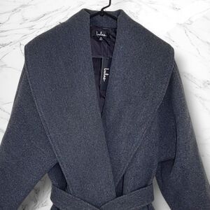 Lulu’s Offside Charcoal Gray Women's Midi Coat Size M Soft Thick Fabric NWT